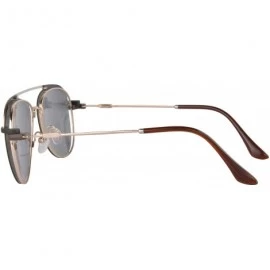 Oval 2 in 1 Eyewears- Blue Light Blocking Flat Glasses with Polarized UV-400 Sunglasses Clip-on-UOO3039 - Gold - CO18U05DIR8 ...