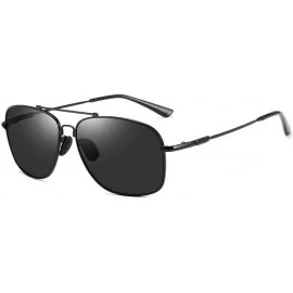 Aviator Glasses Round Frame Sunglasses for Men Women Aviator UV 400 Lens Fashion - Black - CS18RDUSOWN $46.59