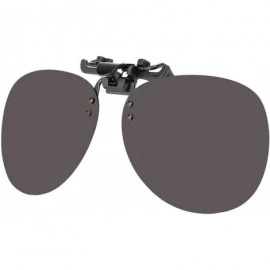 Aviator Clip On- Flip Up- Adjustable Spring Clip on- Driving Lens - A1 Medium Size Aviator / Smoke Lens - C818X3XLEOW $17.22