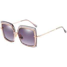 Goggle Metal Inner Sunglasses Retro Transparent Eyewear Goggles UV400 Beach Eyewear - Grey - C218CGQ3QUS $17.20