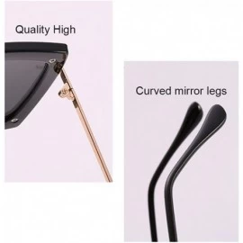 Goggle Metal Inner Sunglasses Retro Transparent Eyewear Goggles UV400 Beach Eyewear - Grey - C218CGQ3QUS $17.20
