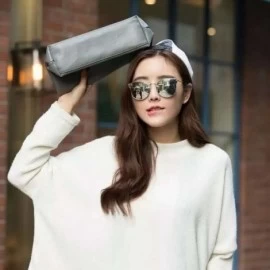 Oversized Oversize Trend Sunglasses Women - Black - C318TUDM3YS $10.14