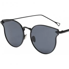 Oversized Oversize Trend Sunglasses Women - Black - C318TUDM3YS $10.14