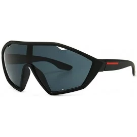 Goggle Retro Mask Shaped One-piece Sunglasses Men Women Brand Designer Vintage Wind Big Frame Sunglasses UV Protection - C319...