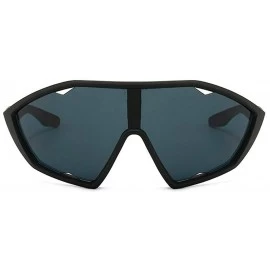 Goggle Retro Mask Shaped One-piece Sunglasses Men Women Brand Designer Vintage Wind Big Frame Sunglasses UV Protection - C319...