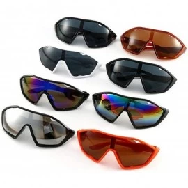 Goggle Retro Mask Shaped One-piece Sunglasses Men Women Brand Designer Vintage Wind Big Frame Sunglasses UV Protection - C319...