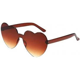 Aviator Polarized Sunglasses Transparent Frameless Vacation - Multicolor - C7190R6KT32 $9.20