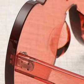 Aviator Polarized Sunglasses Transparent Frameless Vacation - Multicolor - C7190R6KT32 $9.20