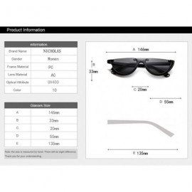 Semi-rimless Semi-Rimless Women Sunglasses Brand Designer Sun Glasses Women Ladies 10 - 9 - CT18YLYQSLD $10.71