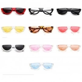 Semi-rimless Semi-Rimless Women Sunglasses Brand Designer Sun Glasses Women Ladies 10 - 9 - CT18YLYQSLD $10.71