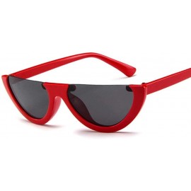 Semi-rimless Semi-Rimless Women Sunglasses Brand Designer Sun Glasses Women Ladies 10 - 9 - CT18YLYQSLD $10.71