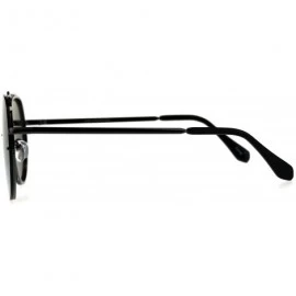 Rectangular Mens Rimless Mirror Lens Officer Cop Metal Sunglasses - Gunmetal Gold - CA18CIAO5U3 $14.29