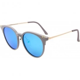 Rimless Fashion Polarized Sunglasses for Women Retro Style UV400 Lens Round - 亮黑 - C818E2Q62Y4 $12.02