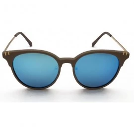 Rimless Fashion Polarized Sunglasses for Women Retro Style UV400 Lens Round - 亮黑 - C818E2Q62Y4 $12.02