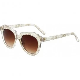Butterfly Delhi Retro Geometric Hive Pattern Crystal Fashion Sunglasses - Brown - CC196XDZZW2 $13.55
