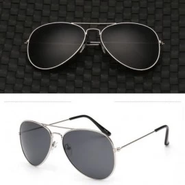 Aviator Sunglasses for Men Women Aviator Polarized Mirror with Case Metal UV 400 Lens Protection Vintage Retro Glasses - CD18...