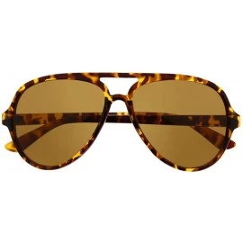 Aviator Polarized Aviator Sunglasses for Men with Plastic Frame - Tortoise - CC12BWOKCIJ $23.23