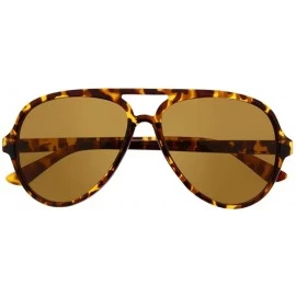 Aviator Polarized Aviator Sunglasses for Men with Plastic Frame - Tortoise - CC12BWOKCIJ $14.56