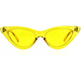 Cat Eye Womens Gothic Cat Eye Pop Color Funk Vintage Sunglasses - Yellow - CH180ZYK07I $23.63