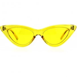 Cat Eye Womens Gothic Cat Eye Pop Color Funk Vintage Sunglasses - Yellow - CH180ZYK07I $8.23