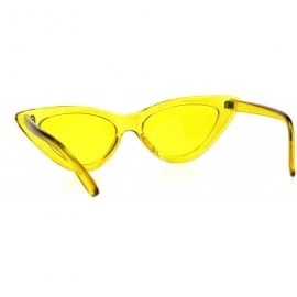 Cat Eye Womens Gothic Cat Eye Pop Color Funk Vintage Sunglasses - Yellow - CH180ZYK07I $8.23