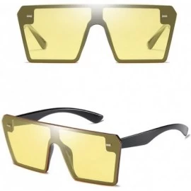 Sport Unisex Oversize Square Sunglasses Glasses Shades Vintage Retro Style (E) - E - CJ18UX82CEU $10.37