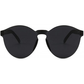 Round 1pc Unisex Fashion Candy Colors Round Outdoor Sunglasses Sunglasses - Black - C9199XO4RMN $22.84