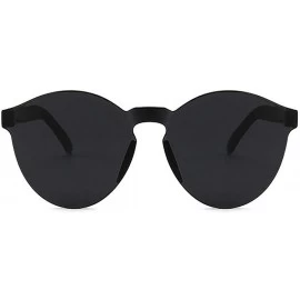 Round 1pc Unisex Fashion Candy Colors Round Outdoor Sunglasses Sunglasses - Black - C9199XO4RMN $22.84