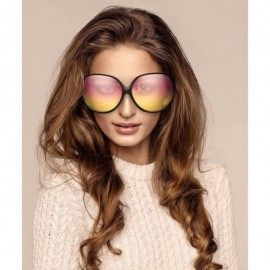 Wrap Fashion Jackie O Shiny Crystal Frame Mirror Lens Sunglasses Gift Box - 9-crystal - C51867CK3U0 $10.71
