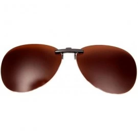 Round Hot Sell Mens Womens Polarized Clip Sunglasses Driving Night Vision Anti UVA Clips Riding - Brown - C8197Y7MEGY $15.26