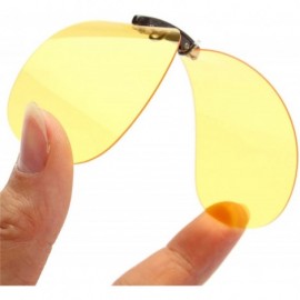 Round Hot Sell Mens Womens Polarized Clip Sunglasses Driving Night Vision Anti UVA Clips Riding - Brown - C8197Y7MEGY $15.26