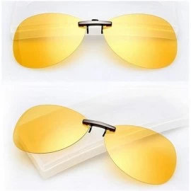 Round Hot Sell Mens Womens Polarized Clip Sunglasses Driving Night Vision Anti UVA Clips Riding - Brown - C8197Y7MEGY $15.26