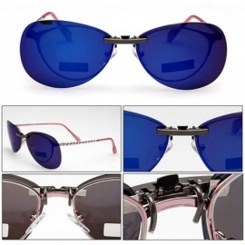 Round Hot Sell Mens Womens Polarized Clip Sunglasses Driving Night Vision Anti UVA Clips Riding - Brown - C8197Y7MEGY $15.26