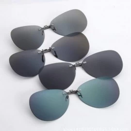 Round Hot Sell Mens Womens Polarized Clip Sunglasses Driving Night Vision Anti UVA Clips Riding - Brown - C8197Y7MEGY $15.26