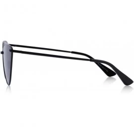 Oversized Women Retro Vintage Cat Eye Sunglasses for Women UV400 Protection S6083 - Black - CF18D5Z85LR $13.56