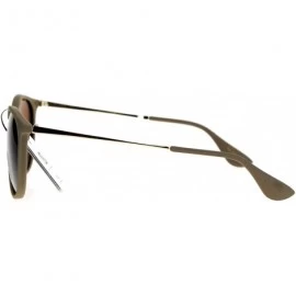 Wayfarer Polarized Lens Rubberized Matte Horn Rim Retro Sunglasses - Beige - CB12ITP9AC7 $12.93