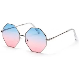 Goggle big vintage polygon sunglasses female 2019 octagon tinted clear sun glasses for women men metal frame uv400 - CY18RR0U...