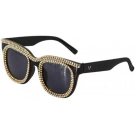 Square Fashion Punk Sunglasses for Women Men - Square Glasses Matel Frame UV400 Protection - Black-style - CZ18A5SIWX9 $17.52
