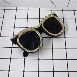 Square Fashion Punk Sunglasses for Women Men - Square Glasses Matel Frame UV400 Protection - Black-style - CZ18A5SIWX9 $17.52