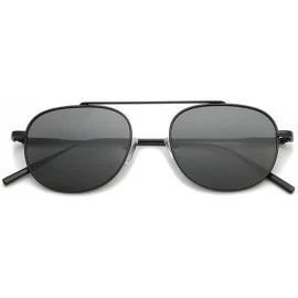 Round Fashion Ultralight Glasses Sunglasses Sunshade - Black - CV18QRECNEL $22.27