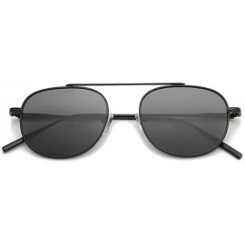 Round Fashion Ultralight Glasses Sunglasses Sunshade - Black - CV18QRECNEL $15.25