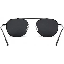 Round Fashion Ultralight Glasses Sunglasses Sunshade - Black - CV18QRECNEL $15.25