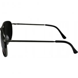 Aviator 2 Pairs Swag Aviator B Fashion Sunglasses Black Pink Frame Flash Mirror Lens - CM18Z6R54D6 $27.29