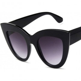 Goggle Retro Vintage Cateye Sunglasses for Women Clout Goggles Plastic Frame Glasse - Dark Grey - CV18OIKX88H $24.41