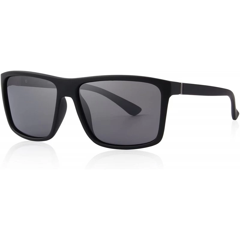 Wayfarer Men Polarized Sunglasses Fashion Male Sun glasses 100% UV Protection S8225 - Matte Black - CZ186C8899L $10.97