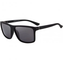 Wayfarer Men Polarized Sunglasses Fashion Male Sun glasses 100% UV Protection S8225 - Matte Black - CZ186C8899L $10.97