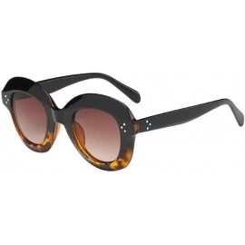 Aviator Women Men Vintage Cat Eye Big Frame Sunglasses Retro Eyewear Fashion Luxury Accessory (Multicolor) - Multicolor - CP1...