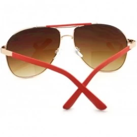 Aviator Square Aviator Sunglasses Designer Fashion Navigator Unisex - Orange - C511S2W64T1 $11.65