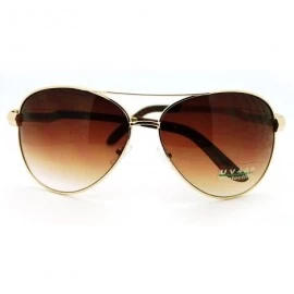 Aviator Mens Aviator Sunglasses Classic Metal Frame Fashion Shades - Gold - CK11DOFYM1X $8.01