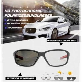 Rectangular Polarized Photochromic Sunglasses Men Driving Glasses Day and Night Vision Driver Goggles - Black - CQ194OUGZLZ $...